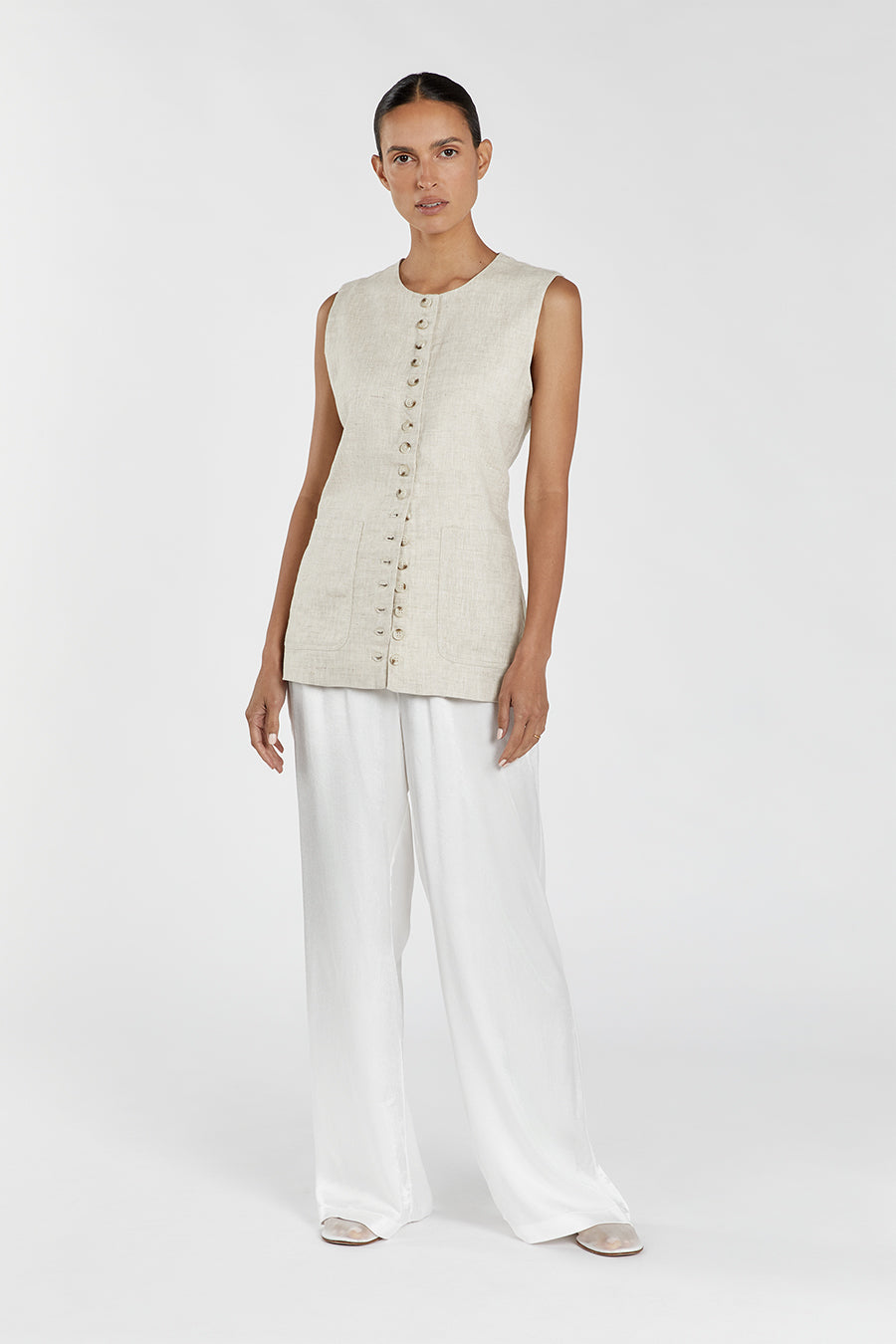 Cheibear Womens Satin Crop Button Down Long Sleeve Shirt Pants Loungwear  Set White Medium : Target